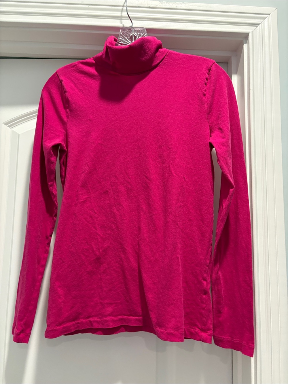 J. Crew Dark Pink Tissue Turtleneck